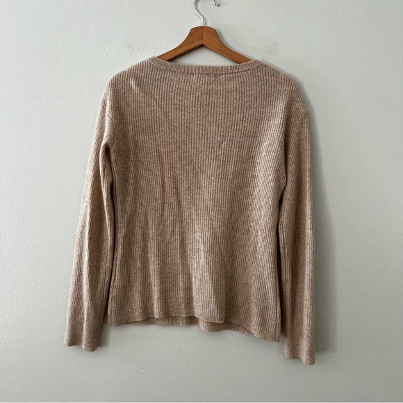 GARNET HILL 100% Cashmere  Knit Sweater Tan Size Small - Picture 2 of 4